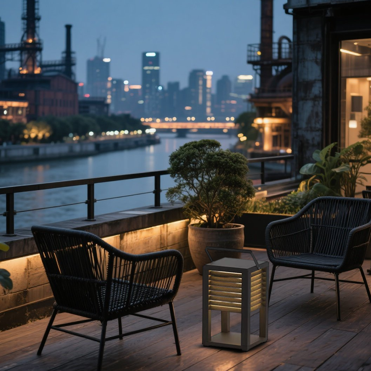 Modern Solar Outdoor Floor Lamp